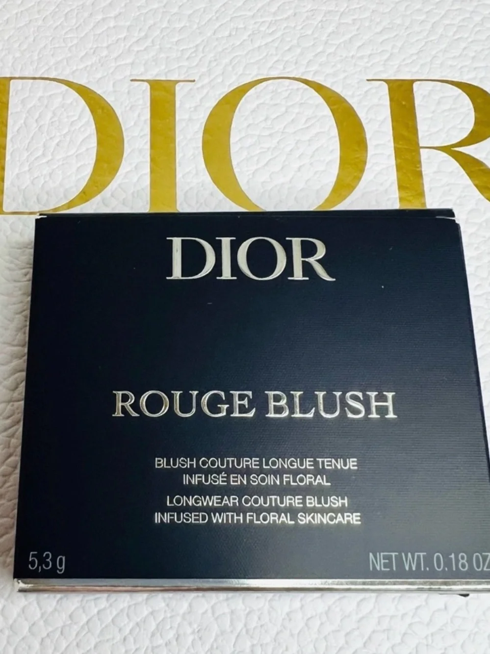 Dior Pink Imprimé Blush Compact with Brush